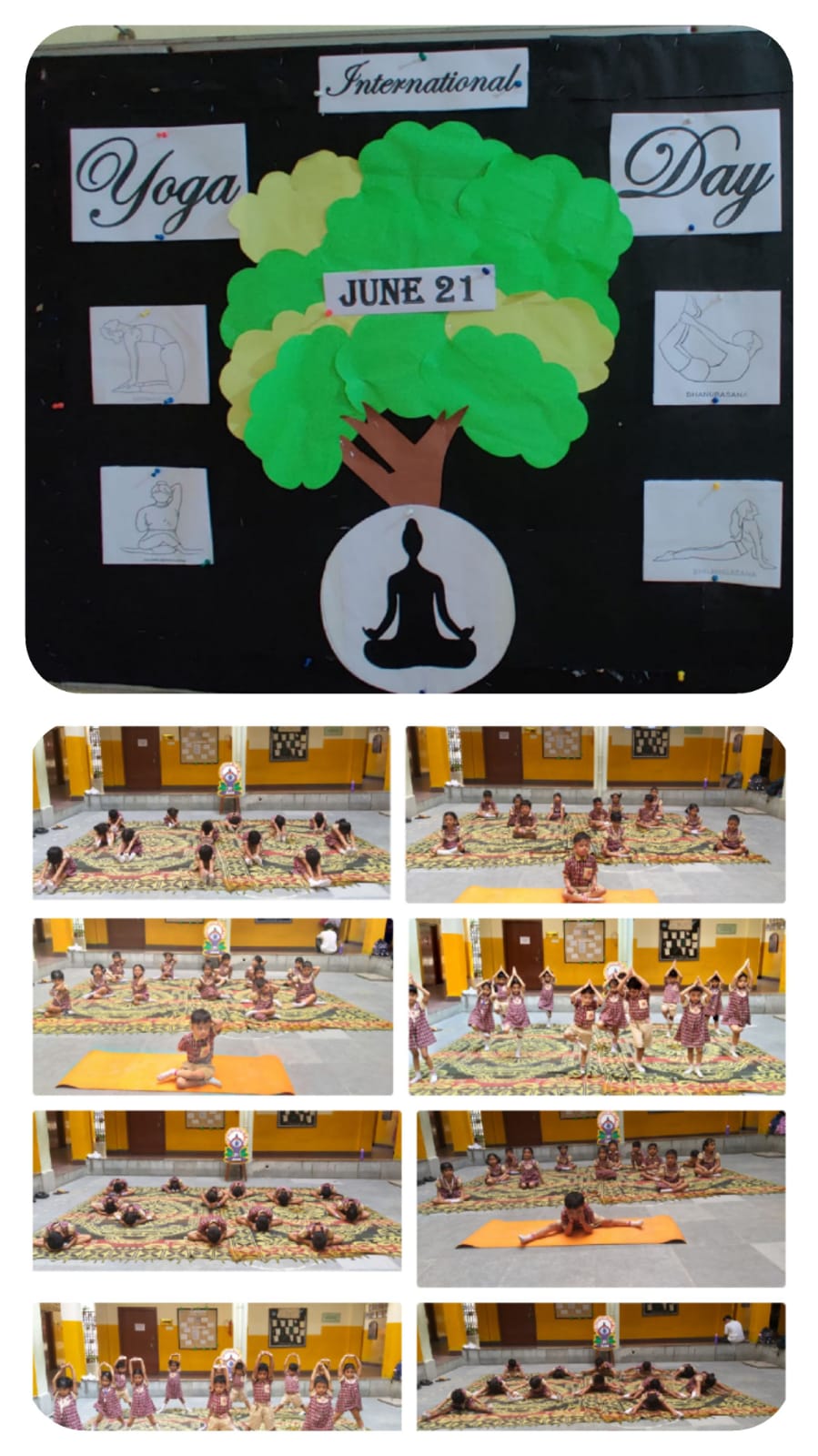 Pre-Primary students celebrated International Yoga Day